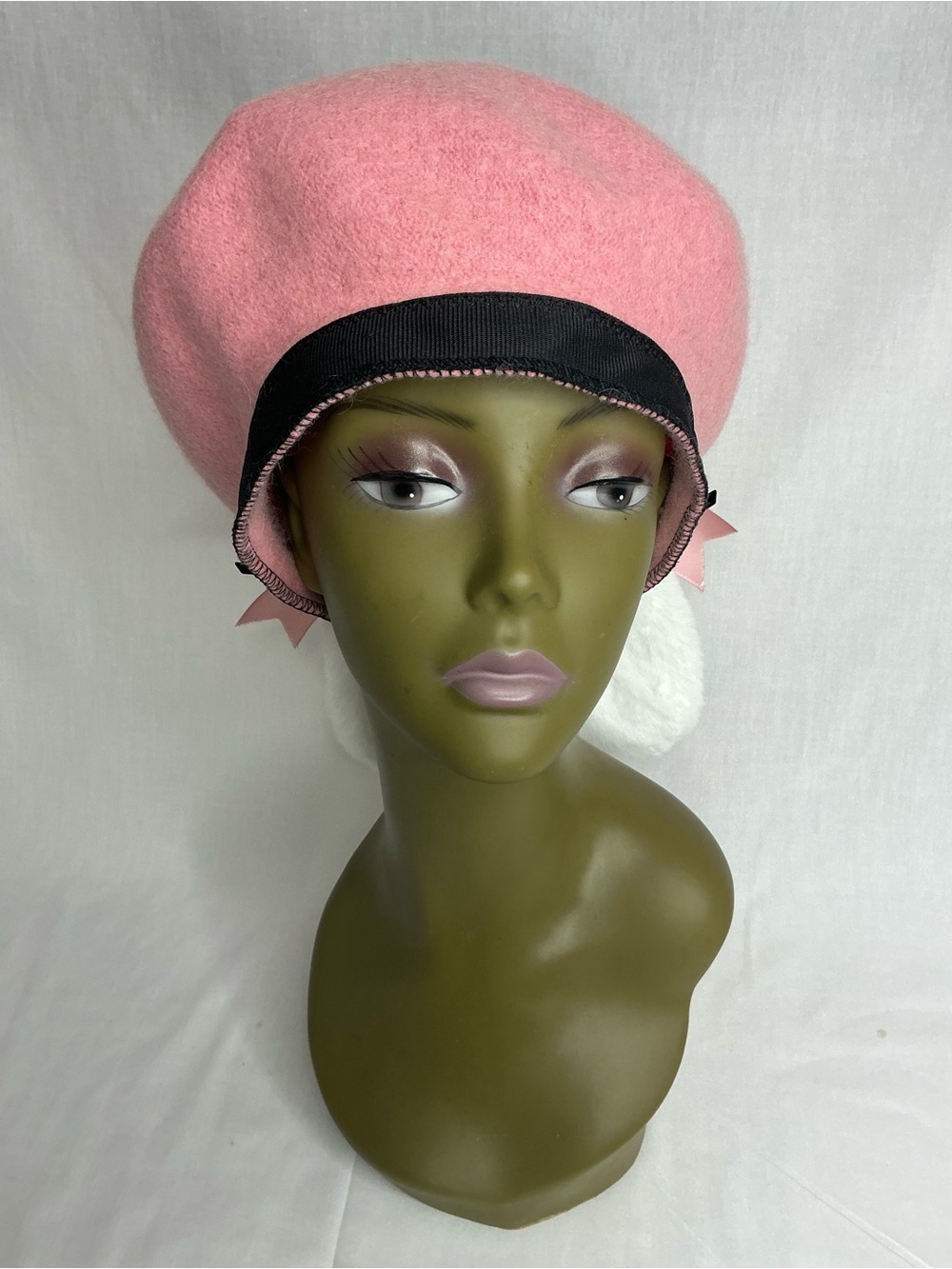 2261 - Japanese Sweet Girls Beret Hat Wool Blend Lolita Bow